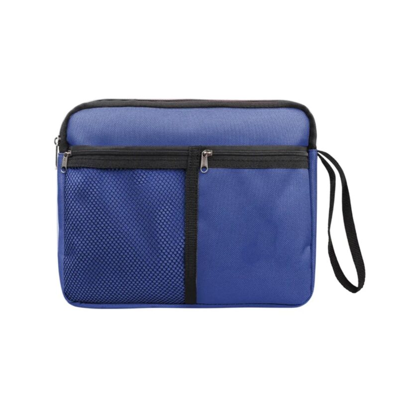 Custom Polyester Waterproof Travel Cosmetic Toiletry Bag W/ Handle - 4