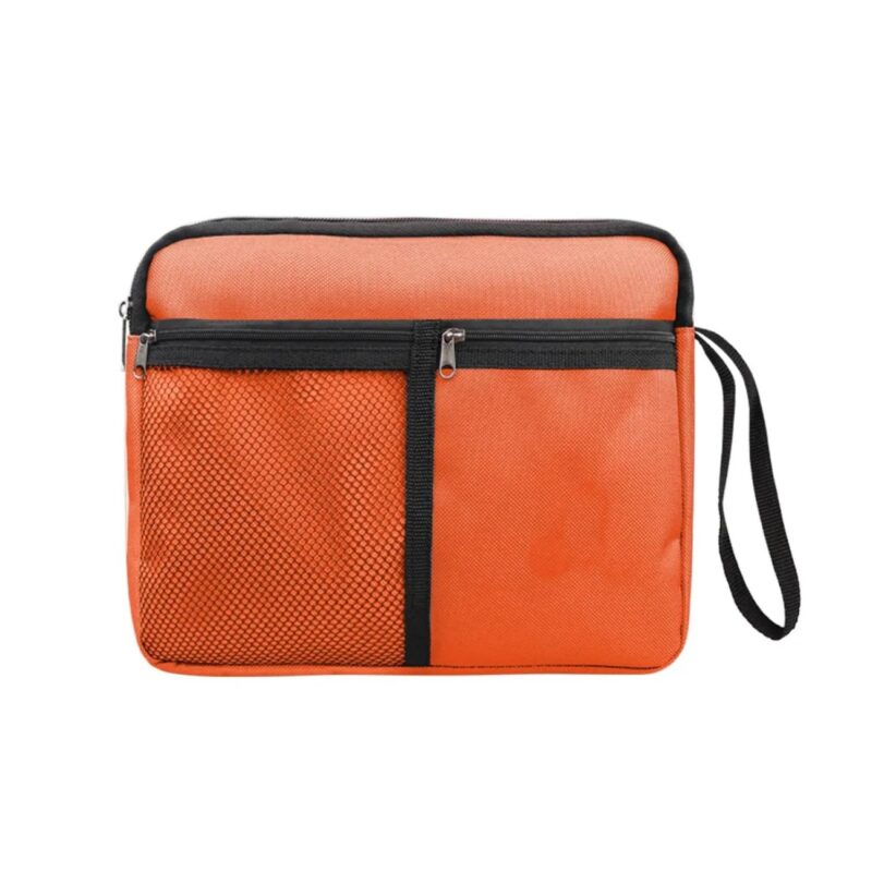 Custom Polyester Waterproof Travel Cosmetic Toiletry Bag W/ Handle - 5