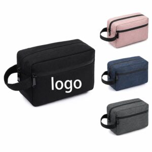 Custom Portable Double-Layer Hanging Toiletry Bag With Customizable Logo