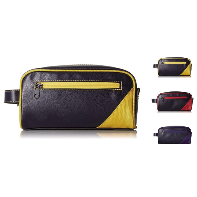 Custom Portable Leather Travel Toiletry Bag - 1