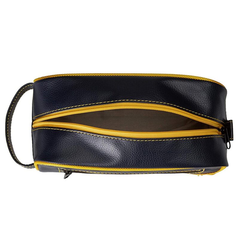 Custom Portable Leather Travel Toiletry Bag - 3