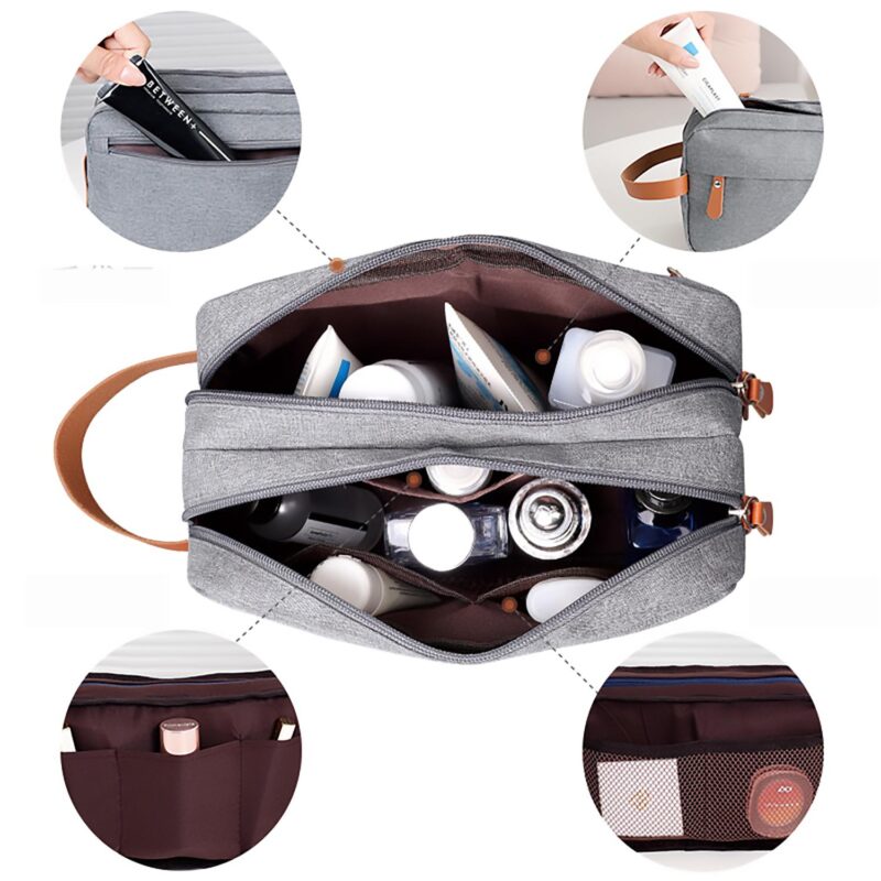 Custom Portable Oxford Cloth Toiletry Bag for Men - 8