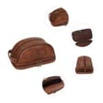 Custom Portable Personalized Leather Travel Toiletry Bag - 2