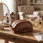 Custom Portable Personalized Leather Travel Toiletry Bag - 3