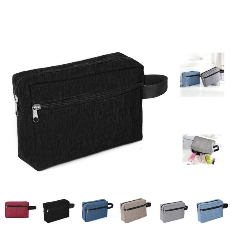 Portable-Toiletry-Bag-with-Zip-HPA2995-1 Custom Portable Toiletry Bag with Zip - 1