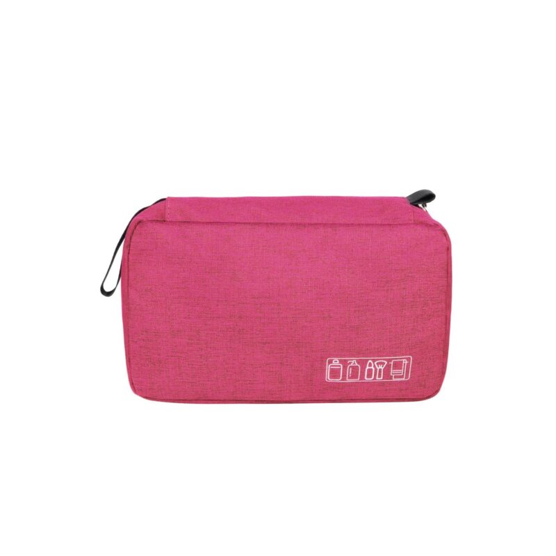 Custom Portable Travel Cosmetic Toiletry Bag W/ Hanging Hook - 7
