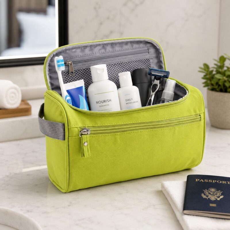 Custom Portable Water Resistant Travel Toiletry Bag - 7