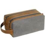 Custom Portable Waterproof Canvas Toiletry Bag with Expansion - 3