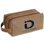 Custom Portable Waterproof Canvas Toiletry Bag with Expansion - 4