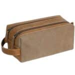 Custom Portable Waterproof Canvas Toiletry Bag with Expansion - 5