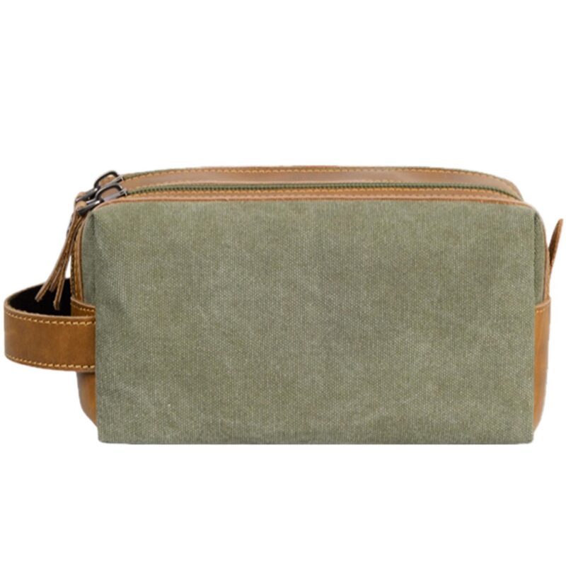 Custom Portable Waterproof Canvas Toiletry Bag with Expansion - 7