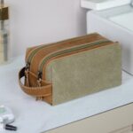 Custom Portable Waterproof Canvas Toiletry Bag with Expansion - 8