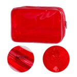 Custom Portable Waterproof Transparent Solid-Colour PVC Multi-Functional Toiletry Bag - 1
