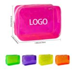 Custom Portable Waterproof Transparent Solid-Colour PVC Multi-Functional Toiletry Bag