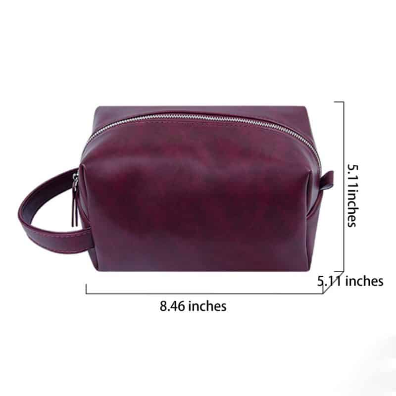 Custom Premium Leather Dopp Kit Toiletry Bag - 1