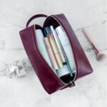 Custom Premium Leather Dopp Kit Toiletry Bag - 6