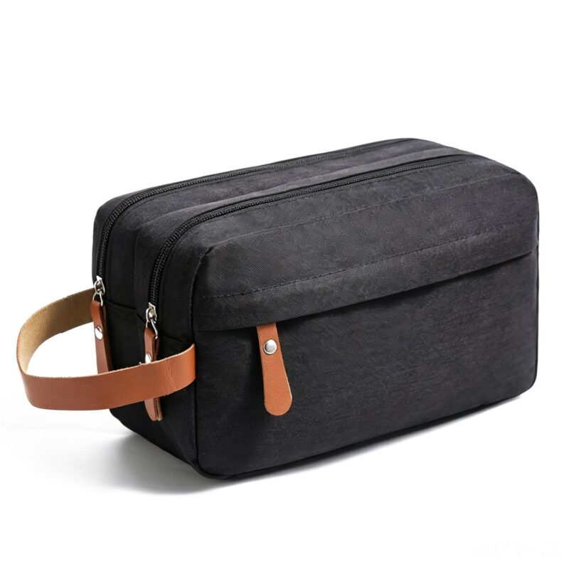 Custom Premium Portable Travel Heathered Toiletry Bag with Multiple Pockets - 1