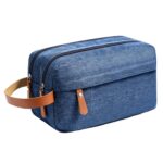 Custom Premium Portable Travel Heathered Toiletry Bag with Multiple Pockets - 3