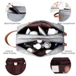 Custom Premium Portable Travel Heathered Toiletry Bag with Multiple Pockets - 4