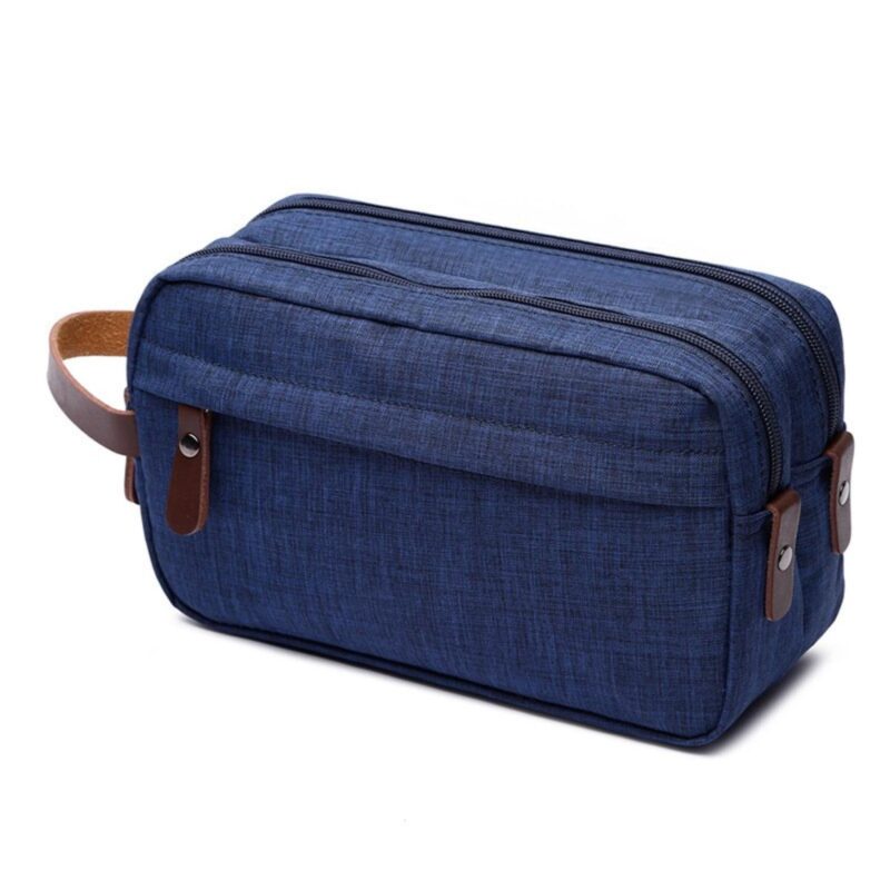 Custom Premium Waterproof Cationic Dual-Zipper Dopp Kit Toiletry Travel Bag - 4
