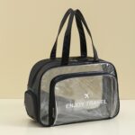Custom Pvc Clear Seaside Toiletry Bag With Shoe Compartment - 1