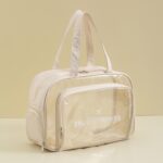 Custom Pvc Clear Seaside Toiletry Bag With Shoe Compartment - 3