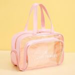 Custom Pvc Clear Seaside Toiletry Bag With Shoe Compartment - 4
