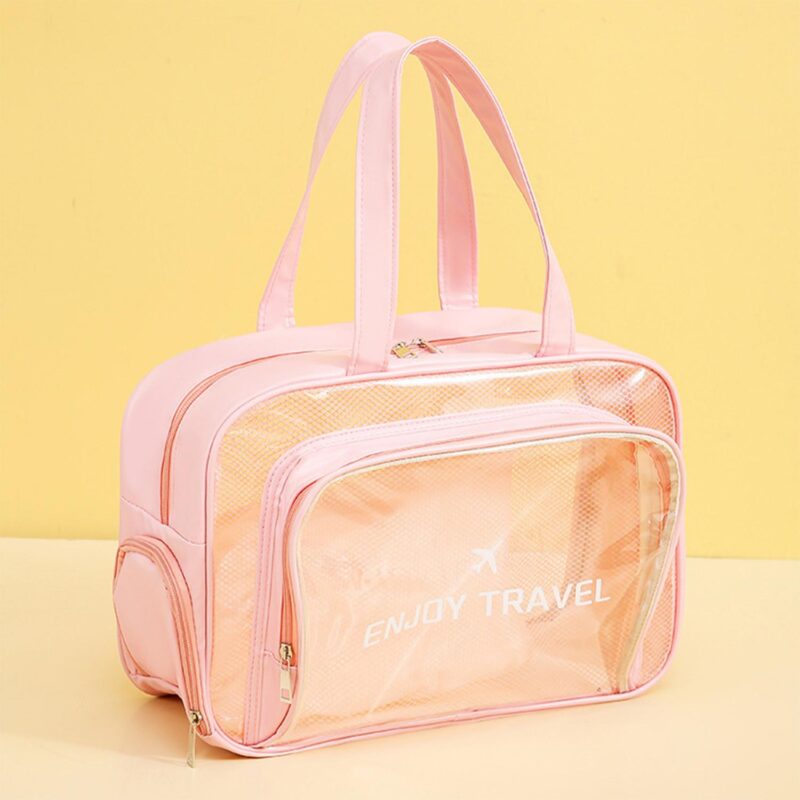 Custom Pvc Clear Seaside Toiletry Bag With Shoe Compartment - 4