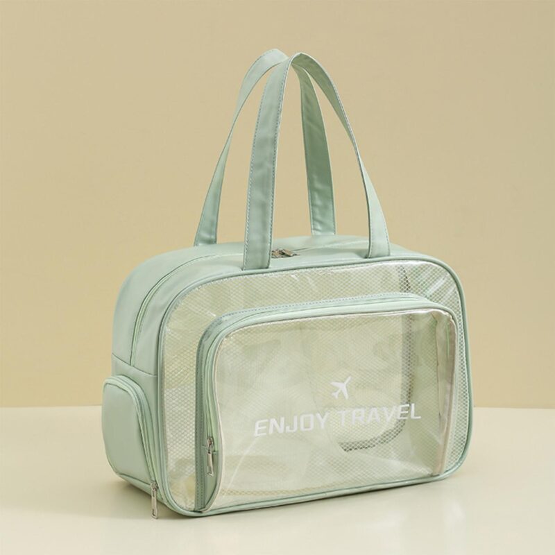 Custom Pvc Clear Seaside Toiletry Bag With Shoe Compartment - 5