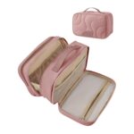 Custom Quilted Polyester Travel Toiletry Bag With Wet Dry Compartments - 2