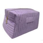 Custom Quilted Velvet Travel Cosmetic Toiletry Bag - 3