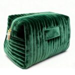 Custom Quilted Velvet Travel Cosmetic Toiletry Bag - 4