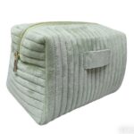 Custom Quilted Velvet Travel Cosmetic Toiletry Bag - 5