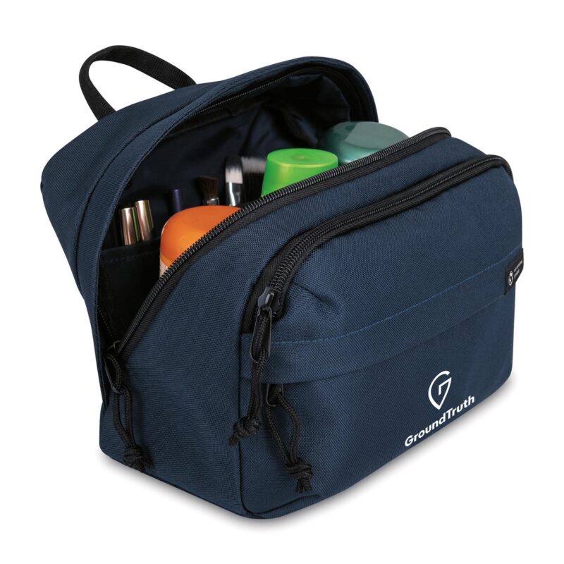 Custom Renew Recycled rPET Toiletry Bag - AWARE - Navy - 2