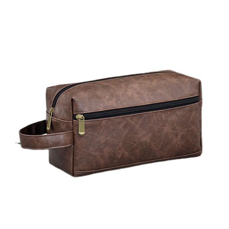 Custom Retro PU Toiletry Bag - 1