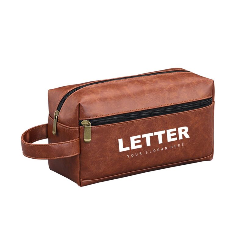 Custom Retro PU Toiletry Bag - 5