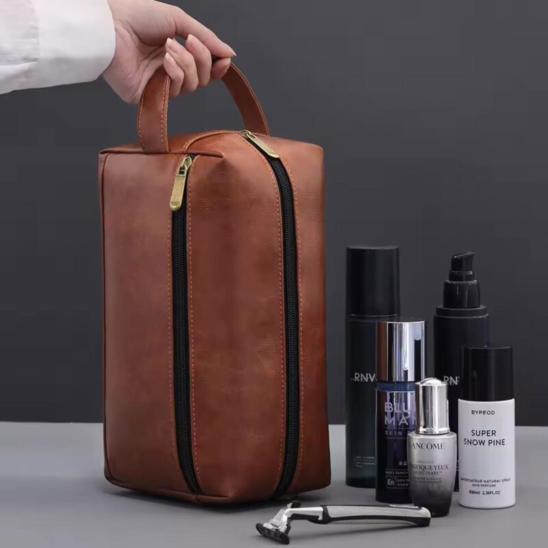 Custom Retro PU Toiletry Bag - 9