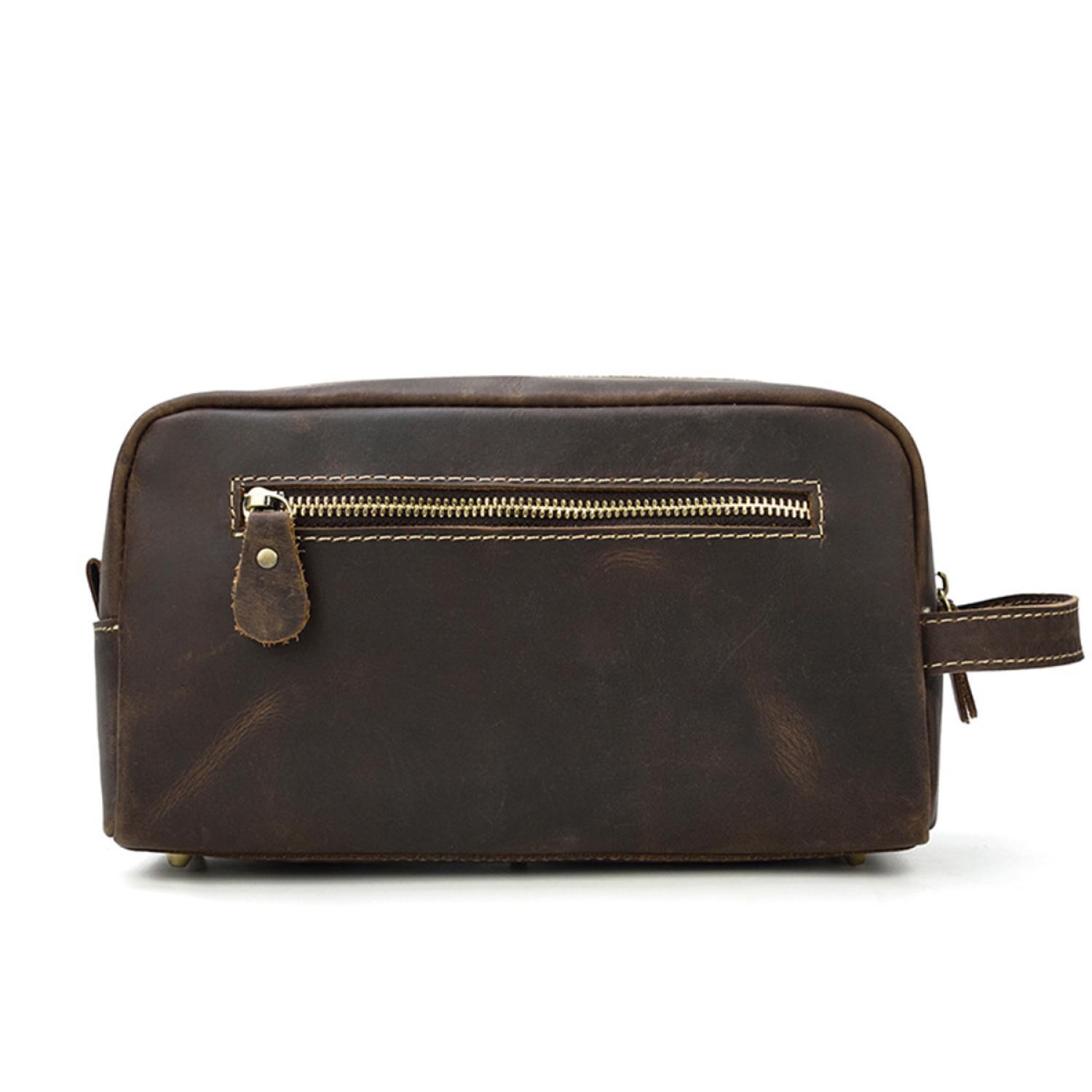 Custom Retro Pu Leather Toiletry Bag - 3