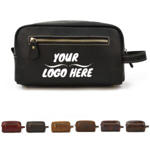 Custom Retro Pu Leather Toiletry Bag