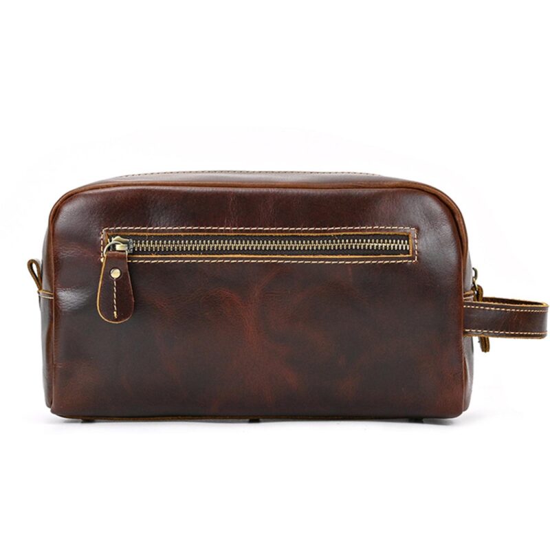 Custom Retro Pu Leather Toiletry Bag - 6