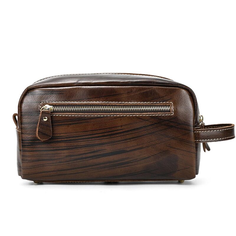 Custom Retro Pu Leather Toiletry Bag - 7