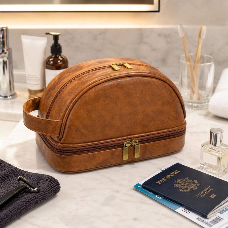 Custom Retro Waterproof Large Capacity Toiletry Bag - 4