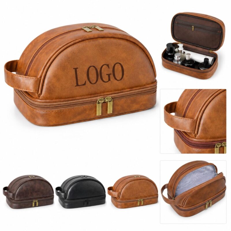 Custom Retro Waterproof Large Capacity Toiletry Bag