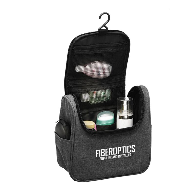 Custom Revis Heathered Toiletry Bag (1 Color Imprint) - 3