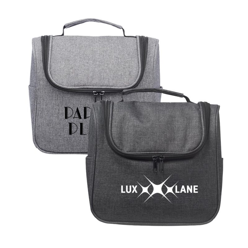 Custom Revis Heathered Toiletry Bag (1 Color Imprint) - 4