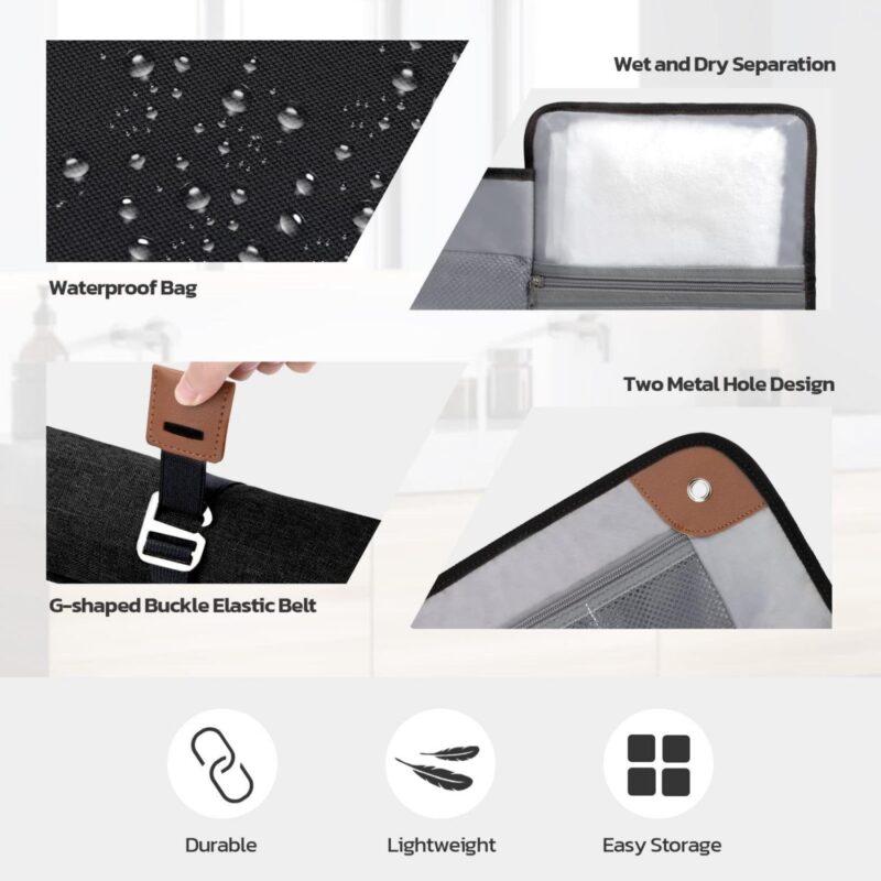 Custom Roll-up Toiletry Bag for Men - 3