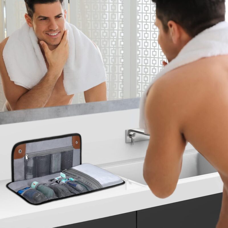 Custom Roll-up Toiletry Bag for Men - 4