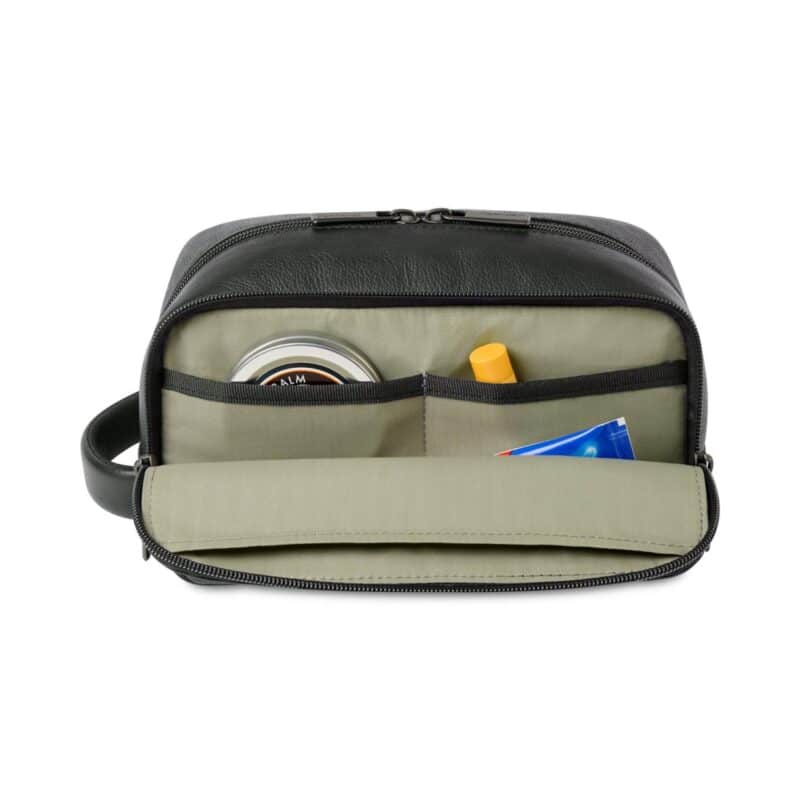 Custom Samsonite Leather Toiletry Bag - Black - 2