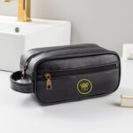 Custom Soft PU Leather Zipped Travel Toiletry Bag - 2