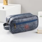Custom Soft PU Leather Zipped Travel Toiletry Bag - 4